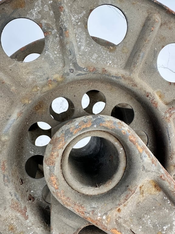 Original German WWII Big Hand Held Cable Reel With Wire Dated2 1942 "DZ"