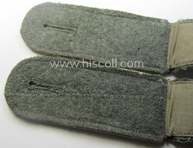 Very desirable pair of WH (Heeres), early- (ie. mid-) war-period (ie. 'M40'- ie. 'M43'-pattern) EM-type 'cyphered' shoulderstraps for a: 'Soldat der Infanterie-Truppen u. Mitglied einer Unteroffiziersschule'