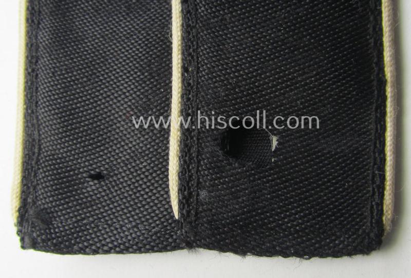 Superb - matching albeit used and regrettably slightly damaged! - white-piped, so-called: 'Reiter-HJ' (ie. 'HJ-Streifendienst') shoulderstrap-pair as was intended for a: 'Hitlerjunge' who was attached to the: 'Bann 506' (506 = Wien-Südwest)