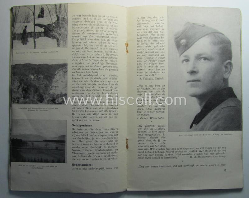 Waffen-SS booklet: 'De weg tot Germaansche Lotsverbondenheid - Opleidingskamp Sennheim'