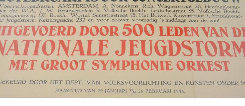 Dutch NSB/ Jeugdstorm Poster 'de Ruyter cantate'