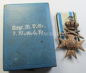 Complete, (pre)WWI-period: 'Bayern Militär-Verdienstkreuz 3. Klasse mit der...