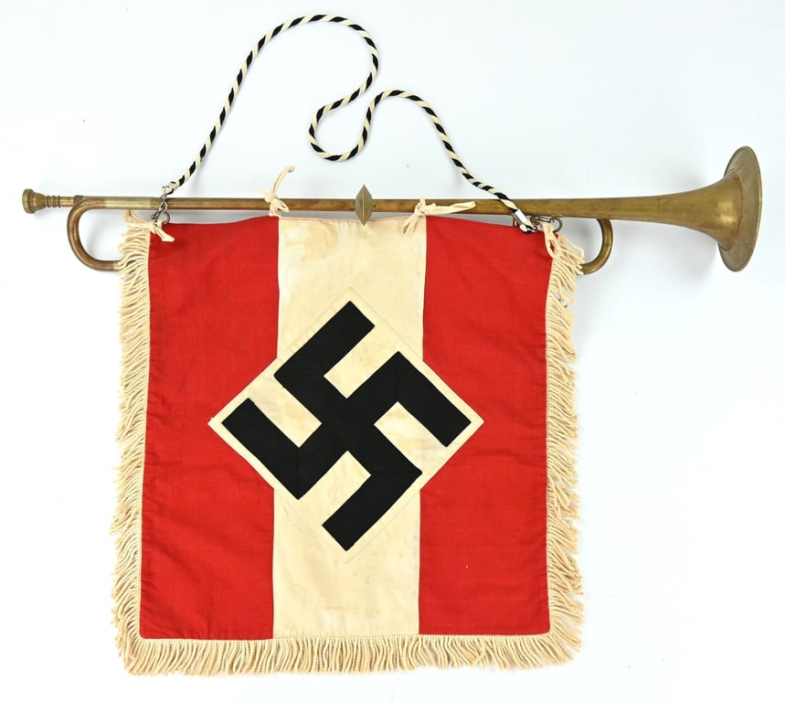German Hitler Youth Trumpet & Fahne