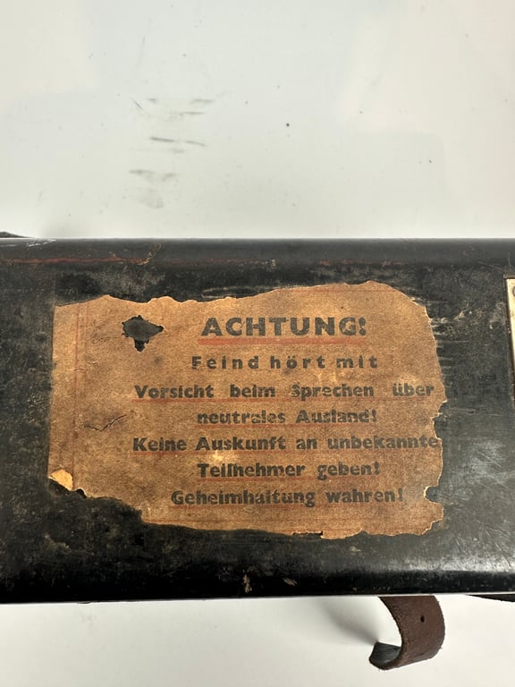 FF33 complete with orginal strap still on it 'Achtung Fiend Hort Mit'