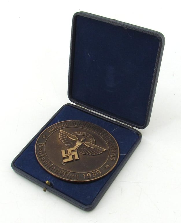 NSFK “Deutschlandflug 1938” Plaque in Case – Serial No. 1178