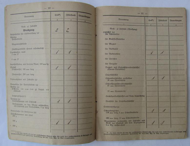 Neat - and truly unsually encountered! - WH vehicle-ID-paper (or: 'Begleitheft') as was issued for a: 'Lastkraftwagen Ford (Rum.)' holding the license-plates: 'RU-15461' that comes in a fully complete and/or filled-in condition