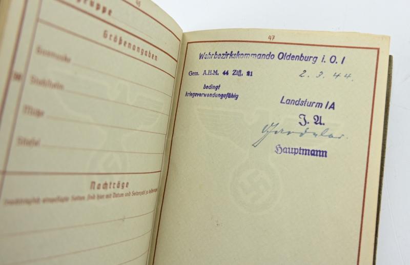 German WH Wehrpass 'Willy Westerburg'