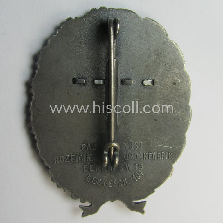 'High-quality'-produced example of a: 'Freikorps'-related award being a so-called: 'Ehrenzeichen des Schlageter-Gedächtnis Bund e.V.', showing the bars ie. 'Spangen' resp. entitled: 'Spartakus' and/or: '1919/23'