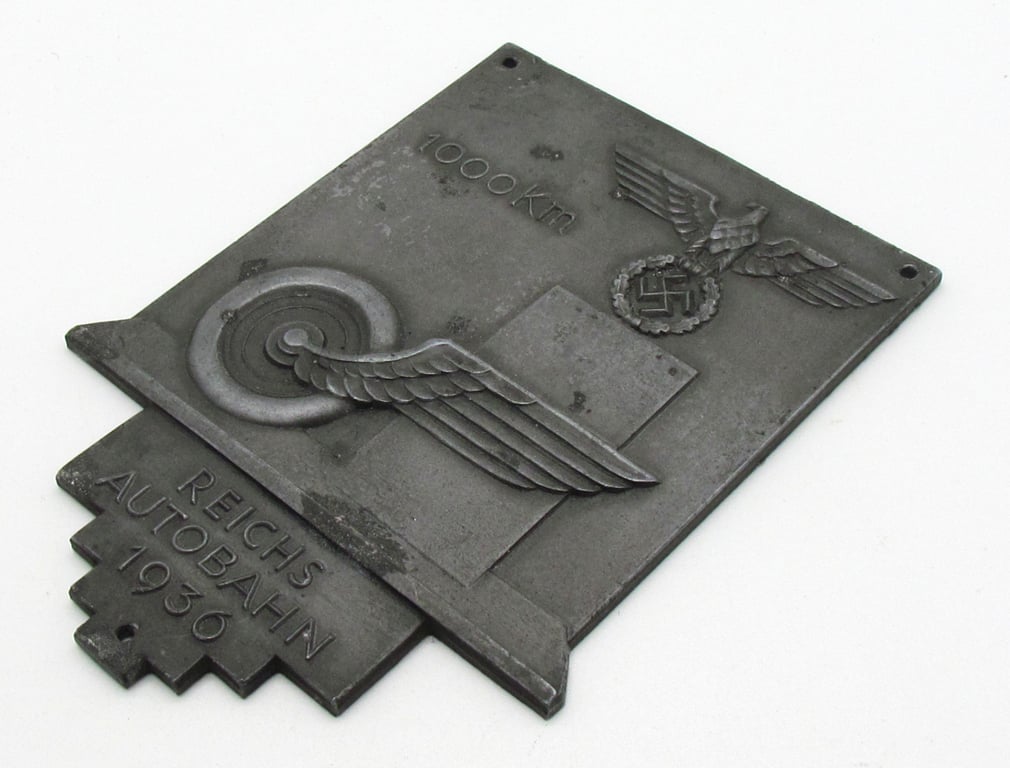 First 1000 Kilometers Of The Autobahn Plaque By BH Mayer