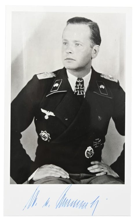 Signature of Wehrmacht (Heer) KC Recipient 'Werner Freiherr von Beschwitz'