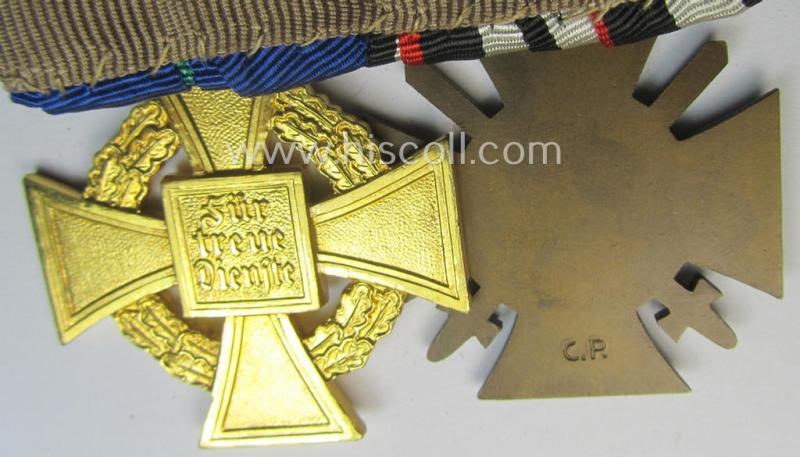 'Orden- o. Doppelspange' depicting a: 'Kriegsteilnehmerkreuz mit Schwn.') and a: 'Treuedienst Ehrenzeichen der 1. Kl.'