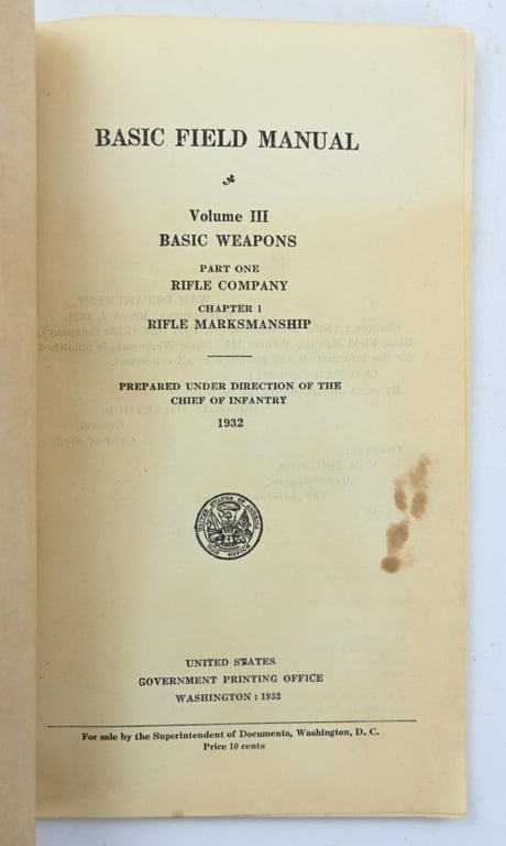US WW2 Basic Field Manual Part 3; Basic Weapons
