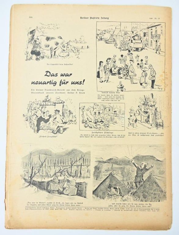 German Berliner Illustrierte Zeitung Newspaper 1940
