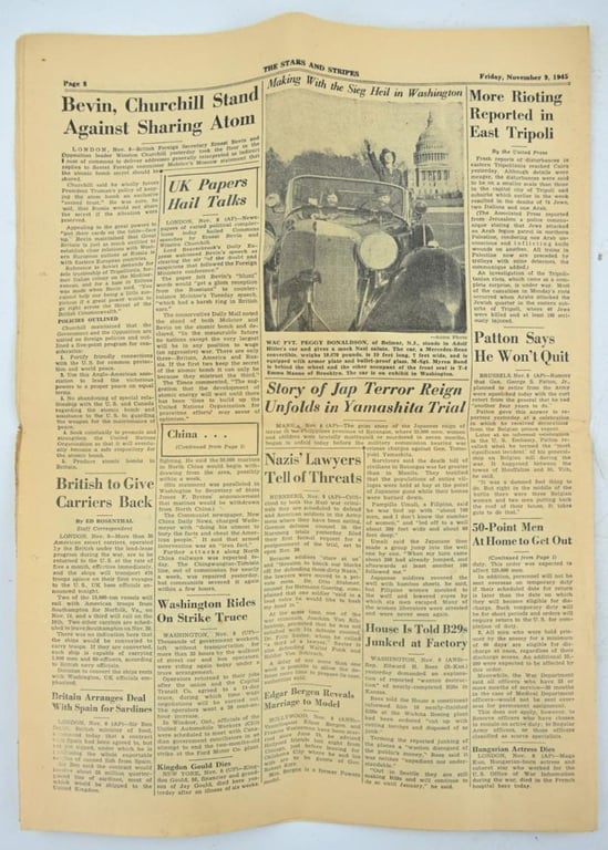 US WW2 The Stars and Stripes Newspaper