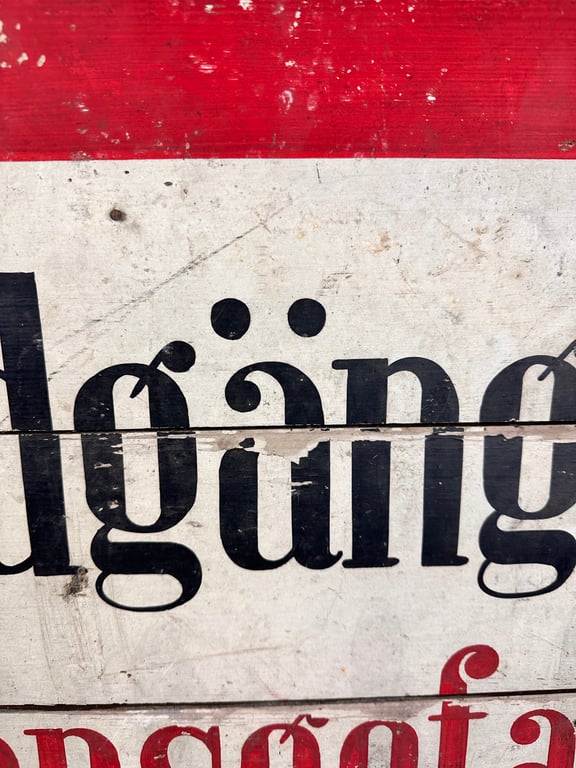 Orginal German WH Warning Sign 'Blindgänger'