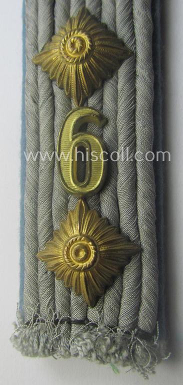 Single, WH (Heeres) 'cyphered', officers'-type shoulderboard: 'Hauptmann des Nachschub-Abtlgs. 6'