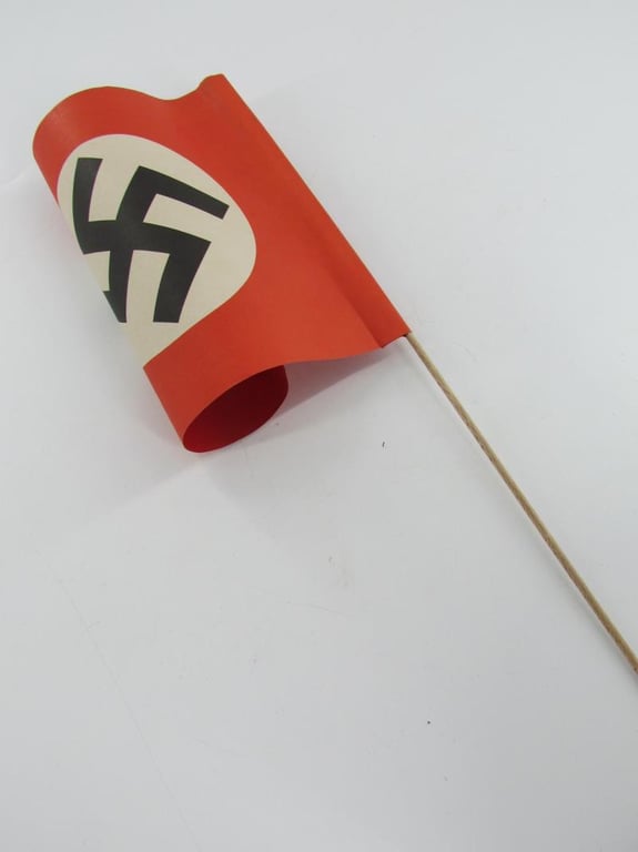 Paper Swastika Flag on Pole