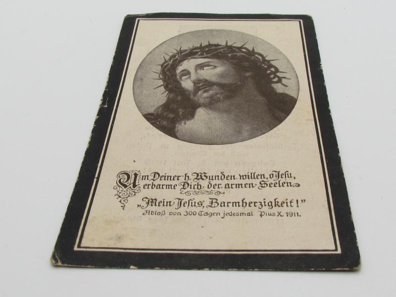 Wehrmacht ( Gebirgsjäger ) Death Card