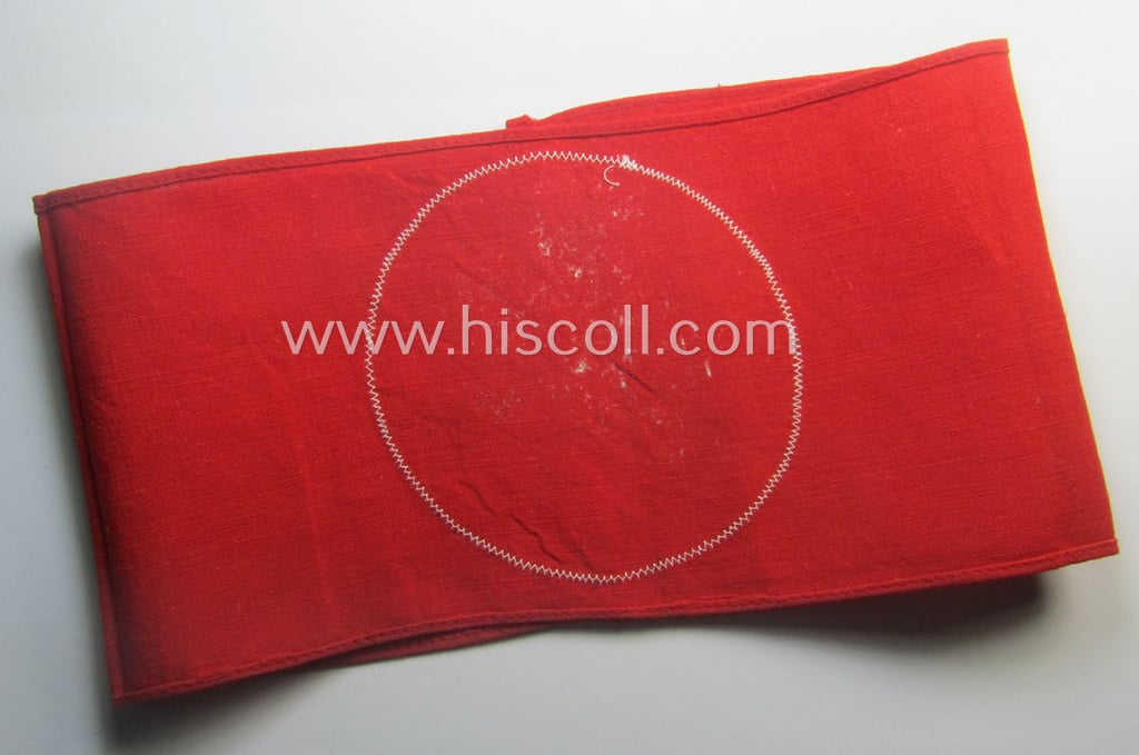 Superb, N.S.D.A.P.-related party-armband (ie. 'Armbinde') being of the 'partly woven'-pattern