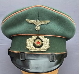 German Wehrmacht NCO Panzer Schirmmütze cap,