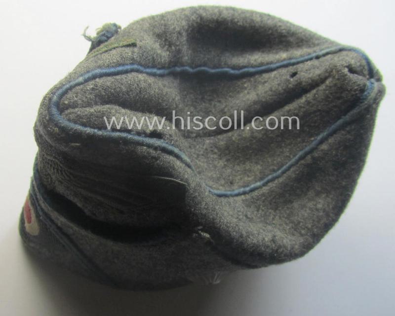 Interesting, period wallet (ie. 'Geldbörse') that takes the format of a smaller-sized, WH (Heeres) ie. 'Nachschub'- (or: transport-) related side-cap (ie. 'Schiffchenmütze')