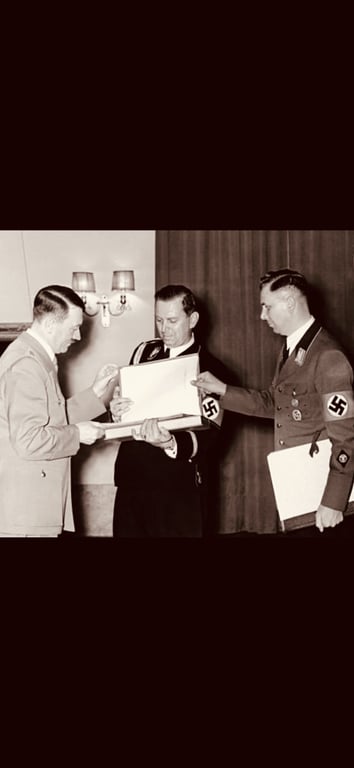 GERMAN WWII VERY RARE ADOLF HITLER AND ALBERT BORMANN HAND SIGNED AUTOGRAPH LETTERS SIGNED COLLECTION, REGARDING ART WORK.   ADDITONAL PHOTOS