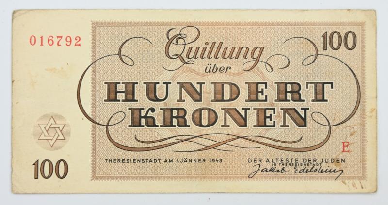 German WW2 Theresienstadt (Terezin) Concentration Camp Banknotes