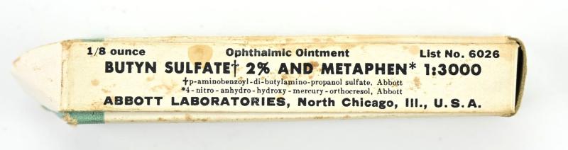 US WW2 Medical Tube Butyn Sulfate