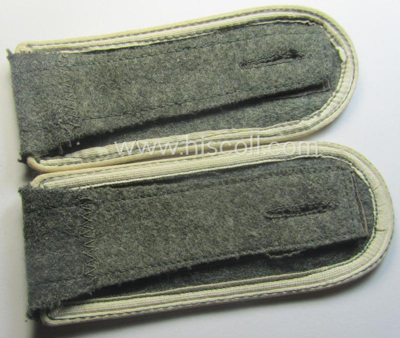 Pair of later-war-period, so-called: 'M44'-pattern, 'simplified' WH (Heeres) EM-type shoulderstraps: 'Soldat der Infanterie-Trpn.'