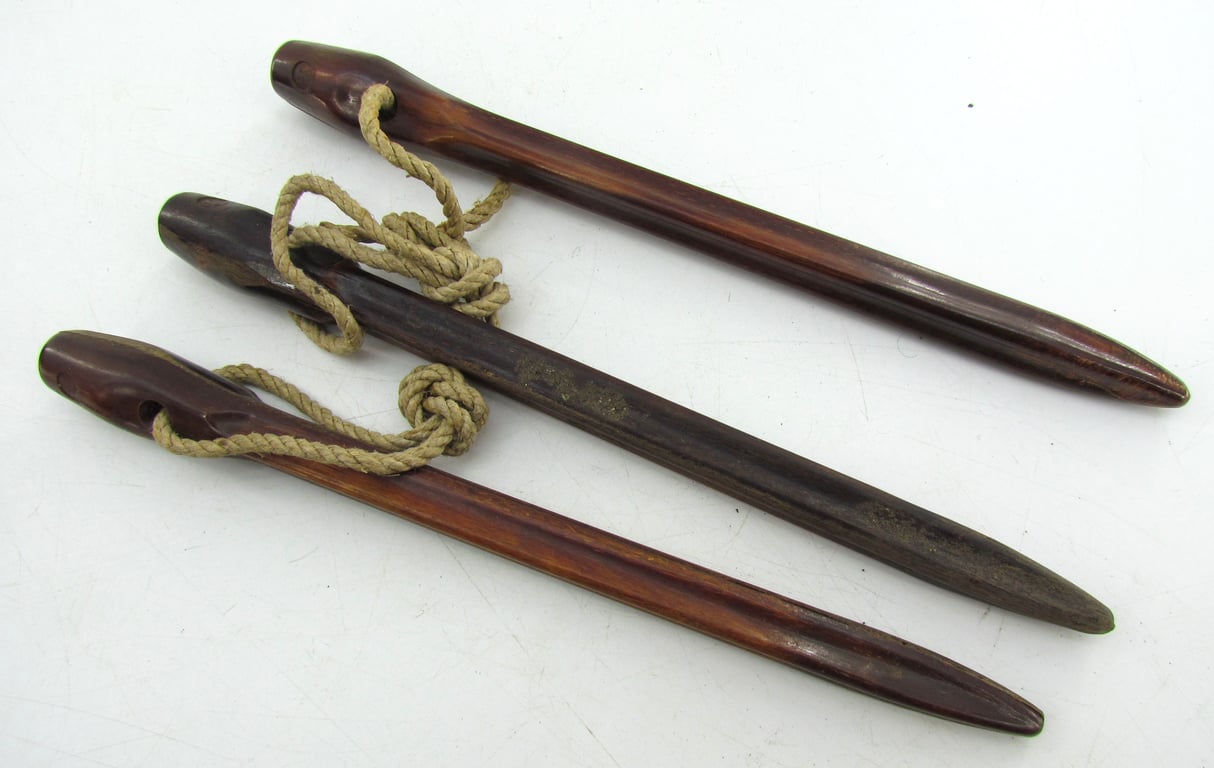 Matching set of 3 Bakelite tent pegs