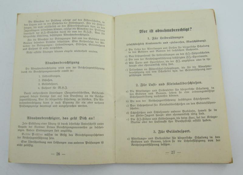 Deutsche Jungvolk (DJ) / Hitlerjugend (HJ) Leistungsbuch