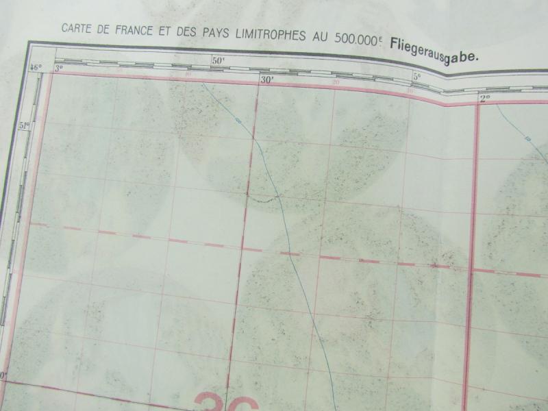 Luftwaffe Navigation Map Bordeaux France 1933  ( SCHWERTER ZU PFLUGSCHAREN)