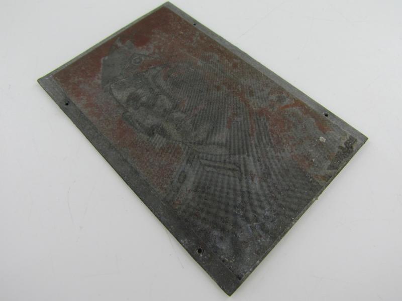 Original German Newspaper Photo “Druckplatte” (printing plate)