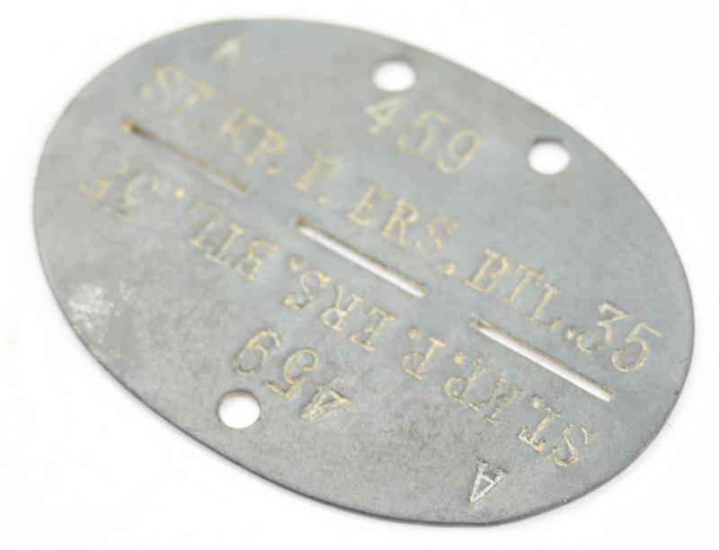 German WH Dog-Tag 'St.kp.p.ers.btl.35'