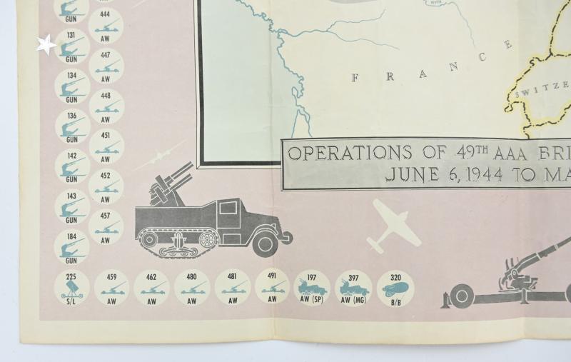 US WW2 Route Map 131st AAA