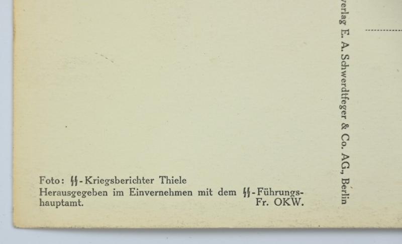 German Waffen-SS Kriegsberichter Postcard 'Unsere Waffen-SS'