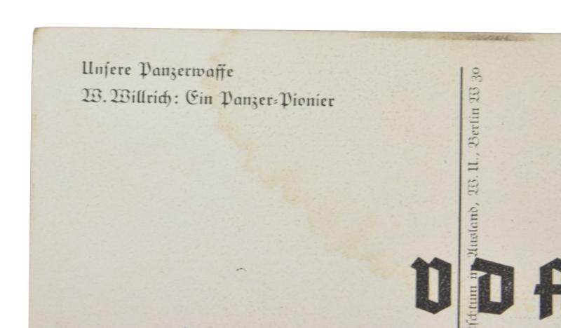 German WH 'Panzerwaffe' Postcard