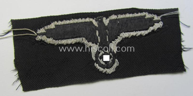 Superb, mid- (ie. later-) war-pattern 'Waffen-SS'-type so-called: 'BeVo'-pattern, EM- (ie. NCO-) type side-cap eagle that comes in a never used- (ie. unconfectioned and 'virtually mint- ie. unissued'-), condition