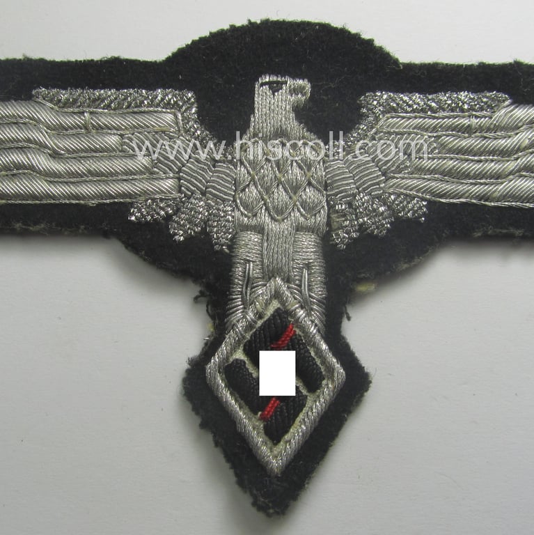 Superb - and rarely encountered! -  'NS-Studentenbund' (or: NS-students'-association) officers'-pattern-arm-eagle (ie. 'Ärmeladler für Offiziere des N.S.D.St.B')