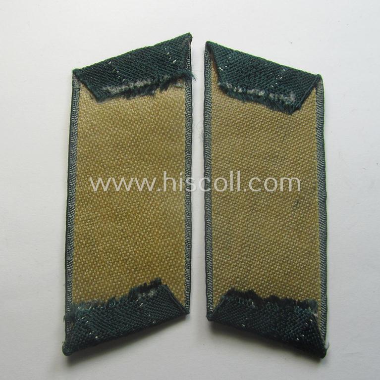 Unusually seen pair of WH (Heeres) 'BeVo'-woven, EM/NCO-type collar-tabs (or: 'Einheitskragenspiegel'): 'Infanterie-Trpn.'