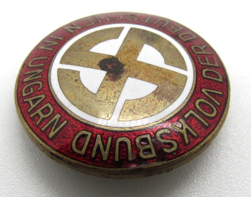 Volksbund der Deutsche in Ungarn Hungarian Enamel Membership Pin ( Rare )