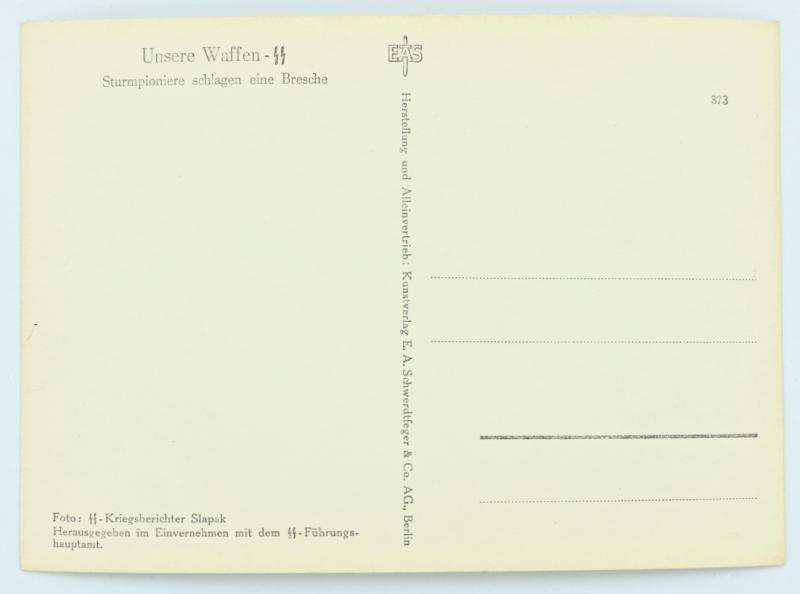 German Waffen-SS Kriegsberichter Postcard 'Unsere Waffen-SS'
