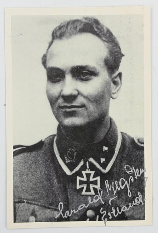 Signature of Waffen-SS KC Recipient 'Harald Nugiseks'