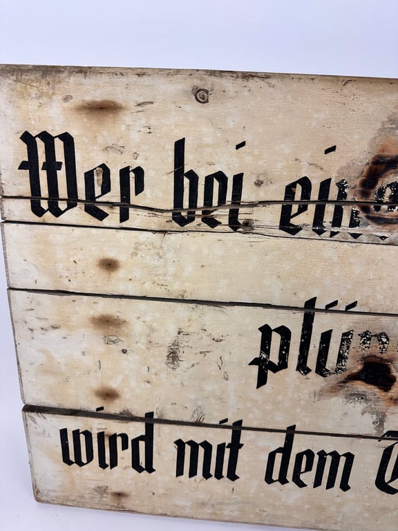 Rare German ww2 wooden sign