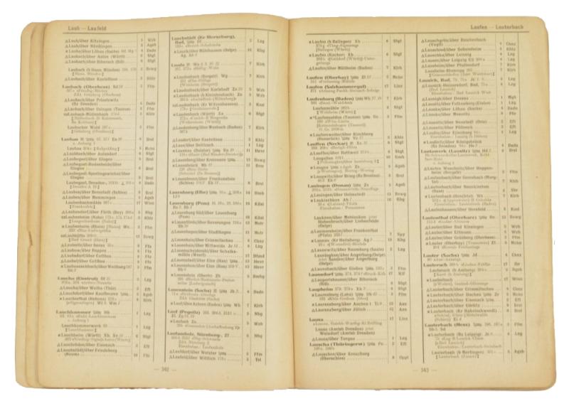 German Index Book Berlin Tempelhof 1938