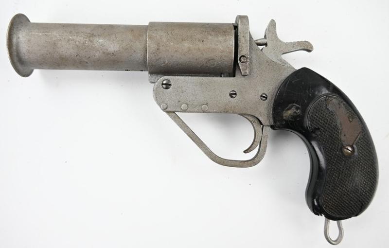British WW2 Flare Pistol No.1 MK5 Flare Pistol with Leather Holster