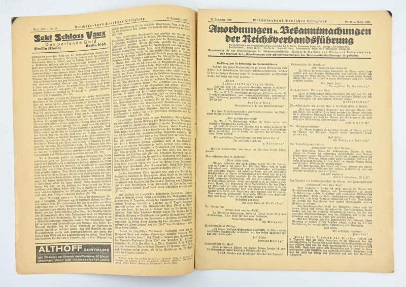 German Newspaper 'Reichsverband Deutsche Offiziere'