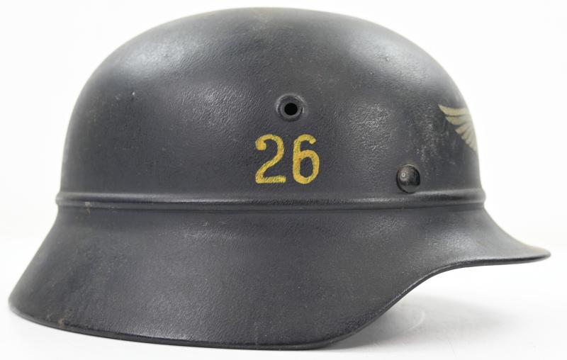 German M40 Luftschutz Beaded Helmet
