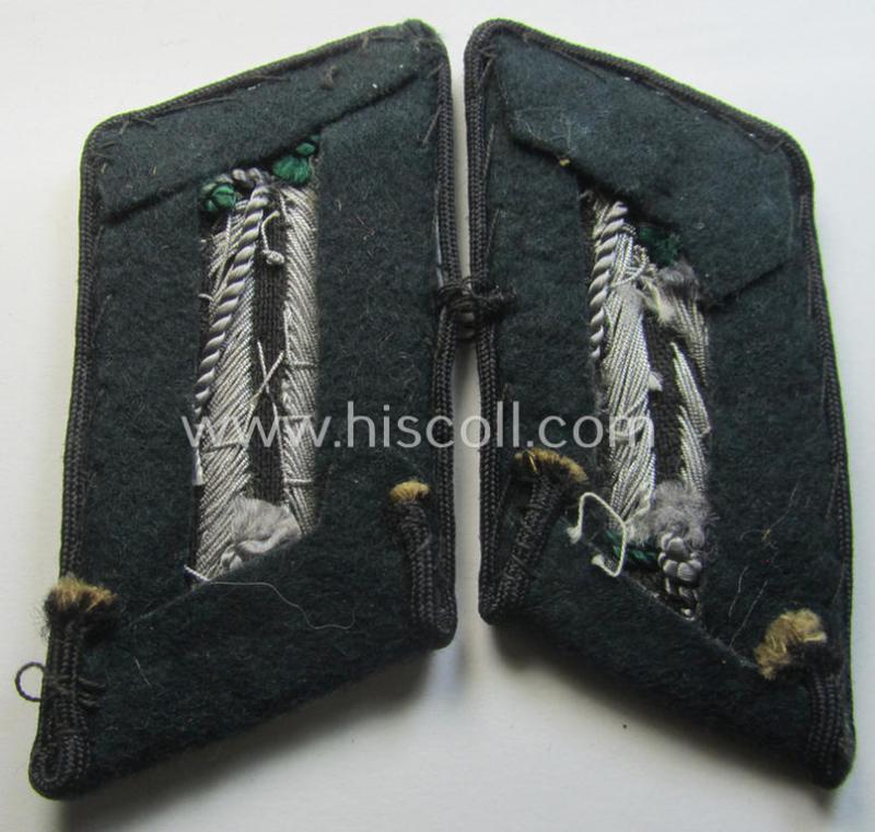 Pair of WH (Heeres) officers'-type collar-tabs: 'Offizier o. Beamter des gehobenen Dienstes' (aka: 'Regierungsbaurat-Anwärter der Beambter')