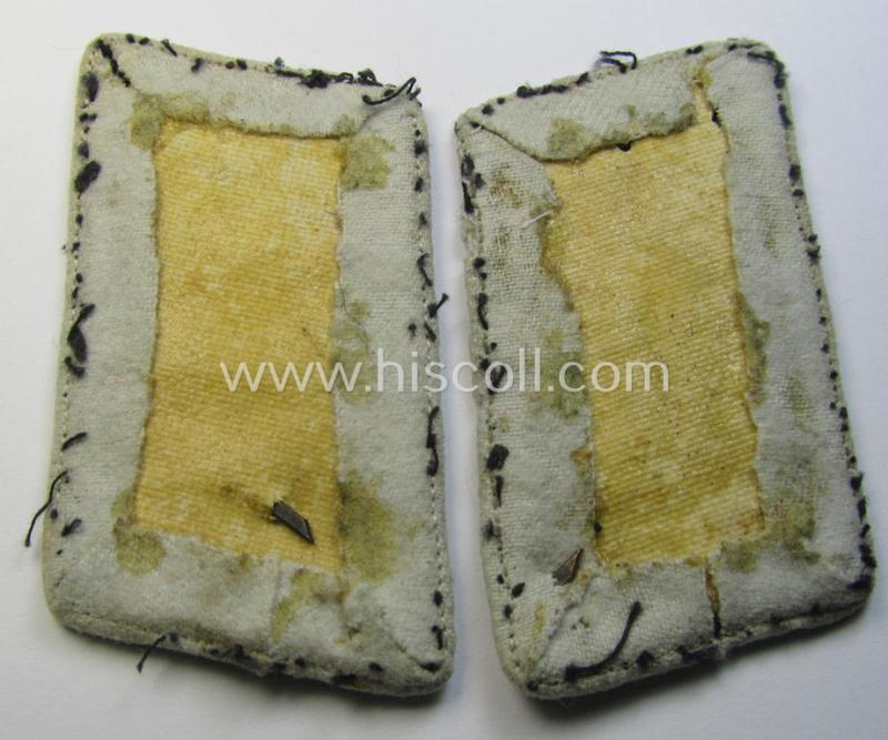 Attractive pair of EM-pattern collar-tabs (ie. 'Kragenspiegel') as were specifically intended for - and worn by! - 'Wehrmänner' belonging to the organisation: 'Stahlhelmbund' (ie. 'Der Stahlhelm' - Bund der Frontsoldaten (or: Sta)'